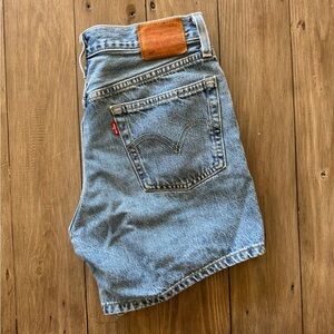 True Blue Levi high waisted mom shorts